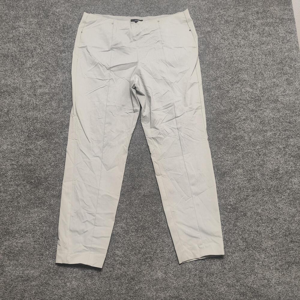 Alfani Pants Womens 14 Gray Ponte Ankle Slim Pull On Stretch Pockets Work Office
